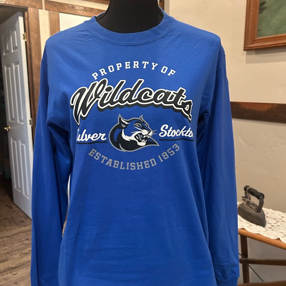 Blue Long Sleeve Athletic Tee Culver Stockton Wildcats